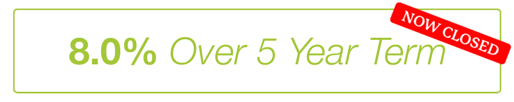 8.0% Over 5 Year Term